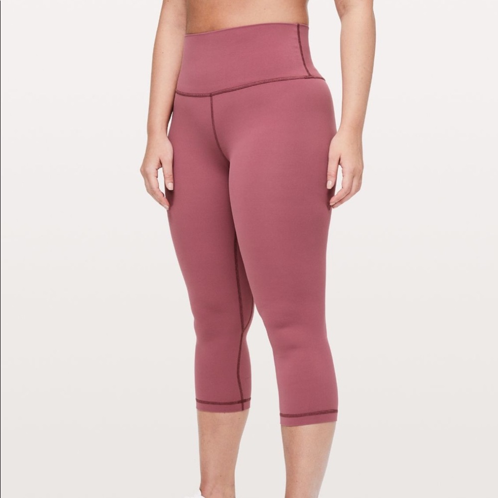 NWT Lululemon Align Crop 21” Misty Merlot Pink